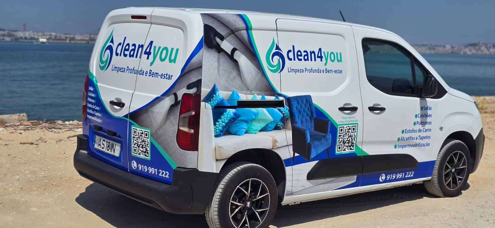 Carrinha Clean4You - limpeza profissional de estofos